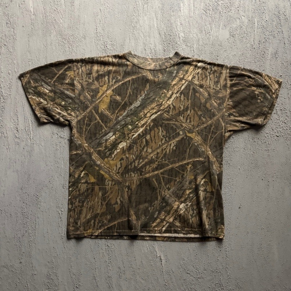 Vintage Mossy Oak Camouflage T Shirt XL 1990s USA Hunting